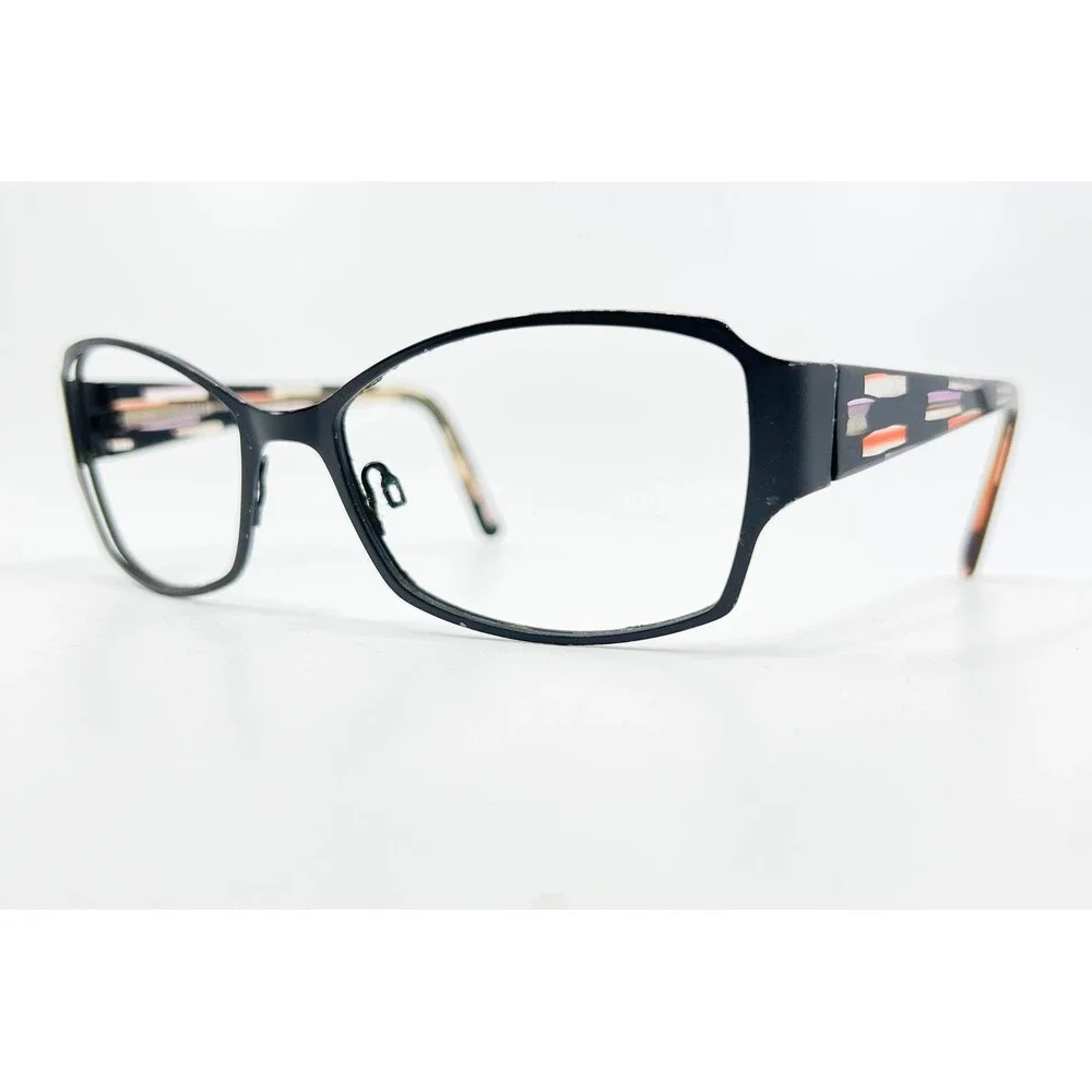 Kensie Eyeglasses Frames Womens Black Multi Color Geometric 52-16-135 38780